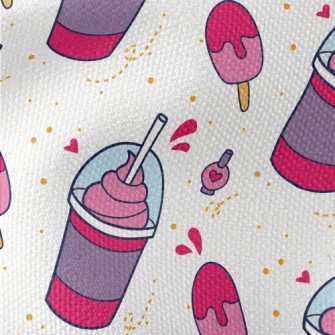 Strawberry Smoothie Popsicles Waterproof Canvas