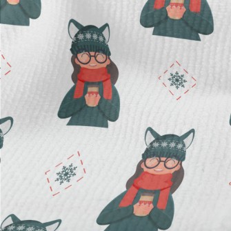 Cute Cat Fur Hat Girl Terry