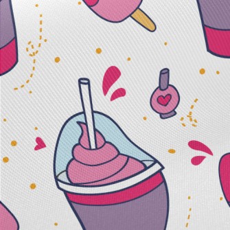 Strawberry Smoothie Popsicles Twill