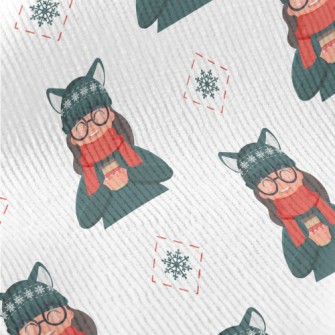 Cute Cat Fur Hat Girl Standard Corduroy