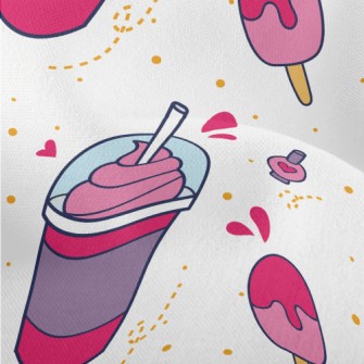 Strawberry Smoothie Popsicles Lightweight Performance Linen