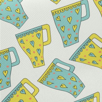 Two-color Love Cups Midweight Cotton Poplin
