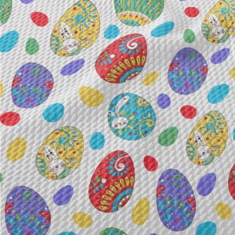 Exquisite Easter Eggs Birdseye Piqué