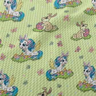 Rabbit And Unicorn Birdseye Piqué