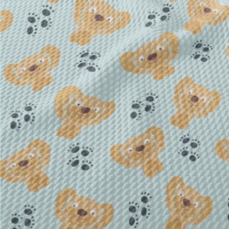 Big Eared Dog Footprints Birdseye Piqué