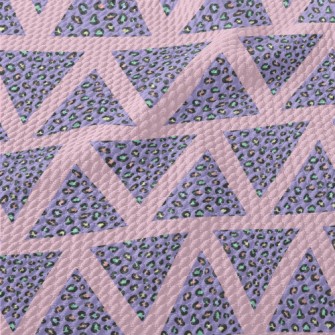 Triangle Colorful Leopard Prin Birdseye Piqué