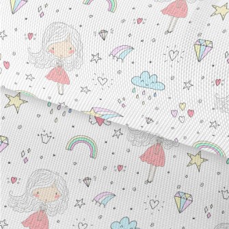 Gentle And Quiet Girl Waterproof Oxford