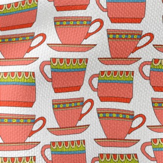 Ethnic Style Teacup Set Waterproof Canvas