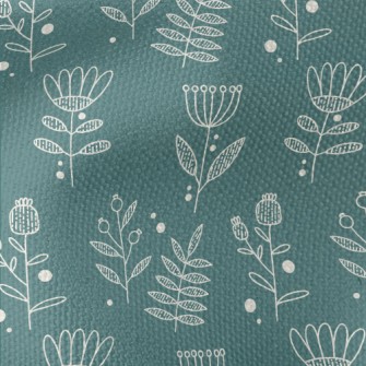 Simple Lines Flowers Waterproof Canvas