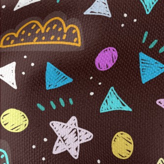 Chalk Doodle Clouds Waterproof Canvas