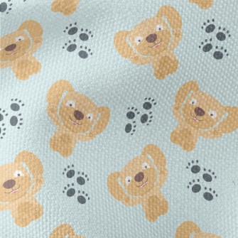 Big Eared Dog Footprints Waterproof Canvas