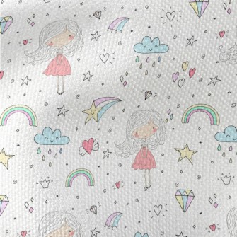 Gentle And Quiet Girl Waterproof Canvas
