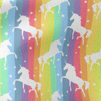 Rainbow Star Unicorn Waterproof Canvas