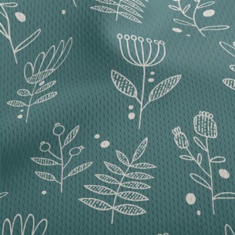 Simple Lines Flowers Athletic Mesh Flat Back