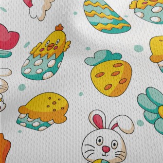 Happy Easter Athletic Mesh Flat Back