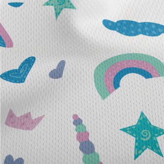 Crown Star Unicorn Athletic Mesh Flat Back