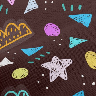 Chalk Doodle Clouds Performance Linen