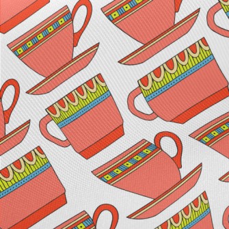 Ethnic Style Teacup Set Twill