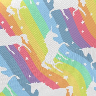 Rainbow Star Unicorn Twill