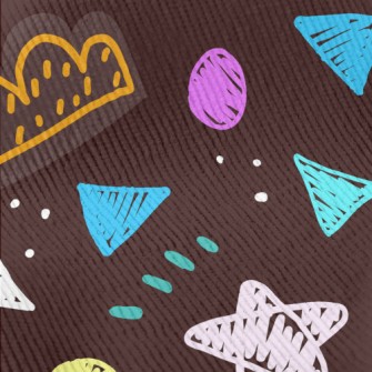 Chalk Doodle Clouds Standard Corduroy