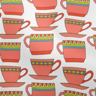 Ethnic Style Teacup Set Dobby