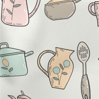 Country Style Tea Set Stretch Ponte