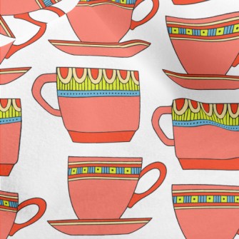Ethnic Style Teacup Set Micro Fleece