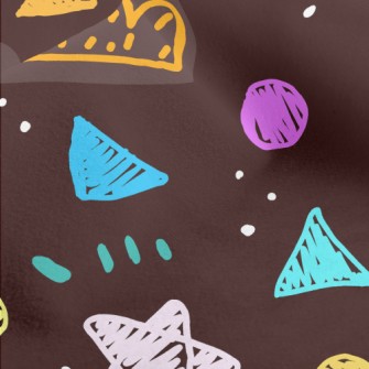 Chalk Doodle Clouds Micro Fleece