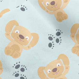 Big Eared Dog Footprints Micro Fleece