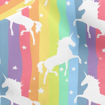 Rainbow Star Unicorn Micro Fleece