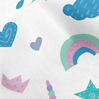 Crown Star Unicorn Micro Fleece