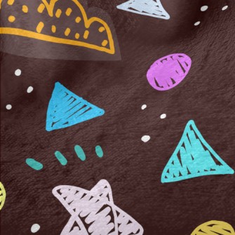Chalk Doodle Clouds Minky