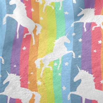 Rainbow Star Unicorn Minky