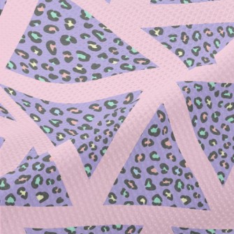 Triangle Colorful Leopard Prin Piqué