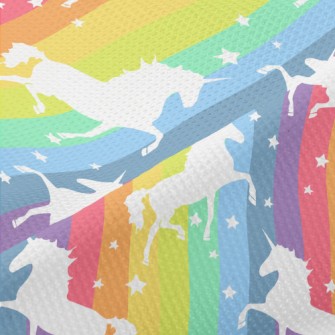 Rainbow Star Unicorn Piqué