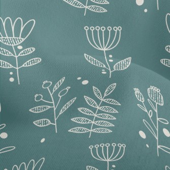 Simple Lines Flowers Lightweight Performance Linen