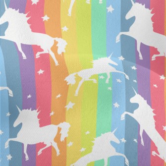 Rainbow Star Unicorn Lightweight Performance Linen