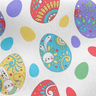 Exquisite Easter Eggs Jersey Backed Fleece