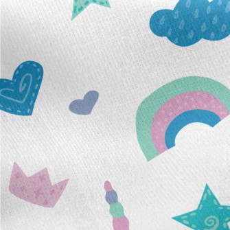 Crown Star Unicorn Jersey Backed Fleece