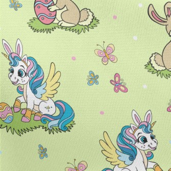 Rabbit And Unicorn Pongee
