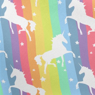 Rainbow Star Unicorn Pongee
