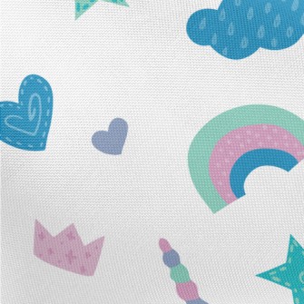 Crown Star Unicorn Pongee