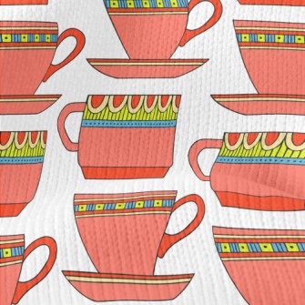 Ethnic Style Teacup Set Stretch Jersey