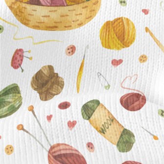 Watercolor Yarn Ball Stretch Jersey