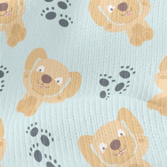 Big Eared Dog Footprints Stretch Jersey