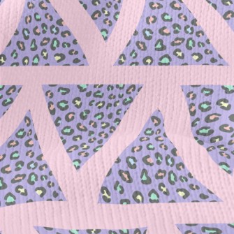 Triangle Colorful Leopard Prin Stretch Jersey