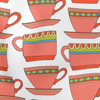 Ethnic Style Teacup Set Lightweight Cotton Poplin