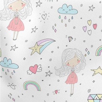 Gentle And Quiet Girl Lightweight Cotton Poplin