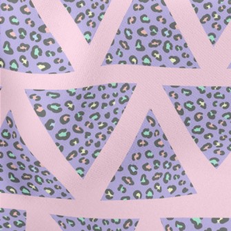 Triangle Colorful Leopard Prin Lightweight Cotton Poplin