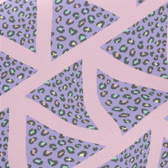 Triangle Colorful Leopard Prin Midweight Cotton Poplin